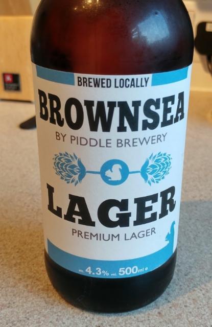 Brownsea Lager 4.3%, Piddle Brewery, England