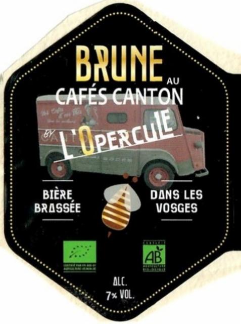Brune Au Cafés Canton 7.0%, Brasserie L'Opercule, France