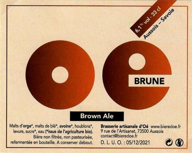 Brune Brown Ale, Brasserie Artisanale D'Oé