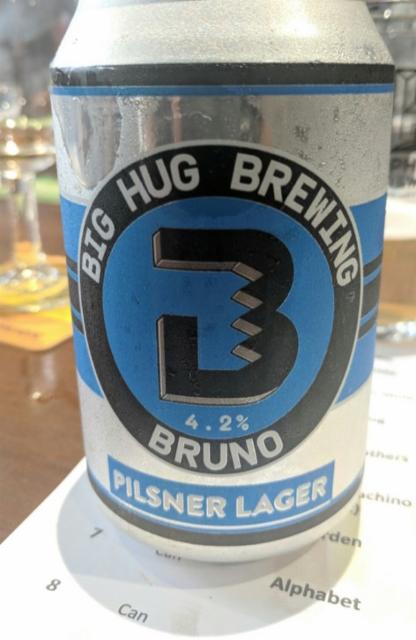 Bruno Pilsner Lager 4.2%, Big Hug Brewing, England