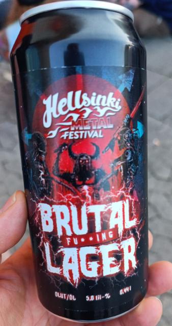 Brutal Fu**ing Lager 5.0%, Espoon Oma Panimo, Finland