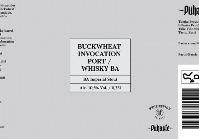 Buckwheat Invocation Port/Whisky BA 10.5%, Pühaste, Estonia