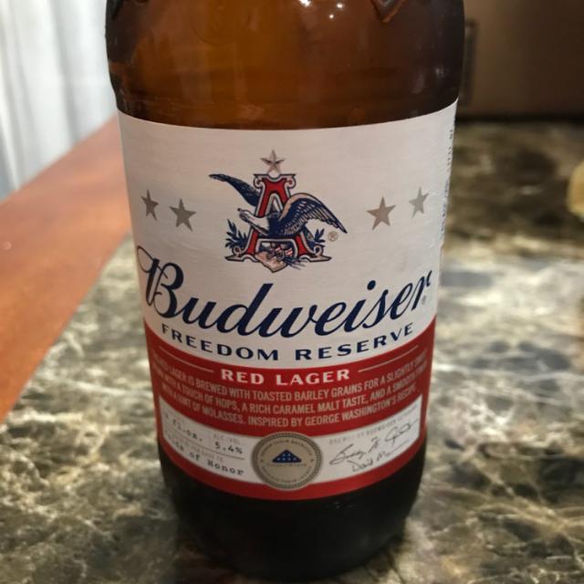 Budweiser Freedom Reserve 5.4%, Anheuser-Busch InBev, United States