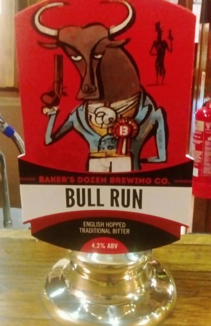 Bull Run 4.3%, Baker's Dozen Brewing Co, England