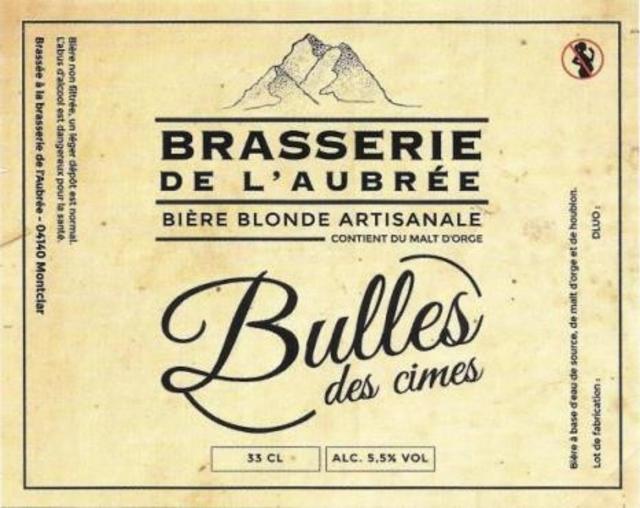 Bulles Des Cimes Blonde, Brasserie De L'Aubrée