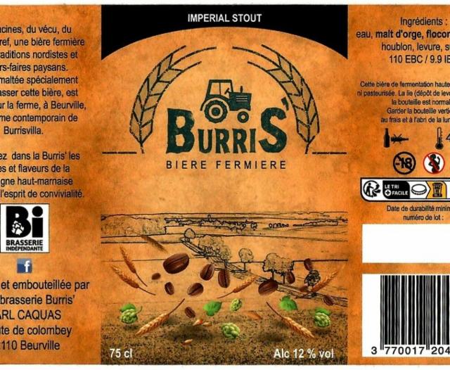Burris' Imperial Stout, Microbrasserie Burris'