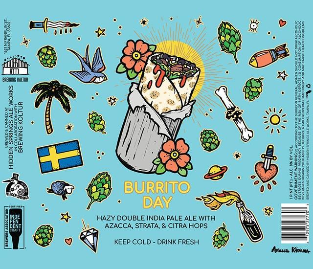 Burrito Day 8.0%, Hidden Springs Ale Works, United States