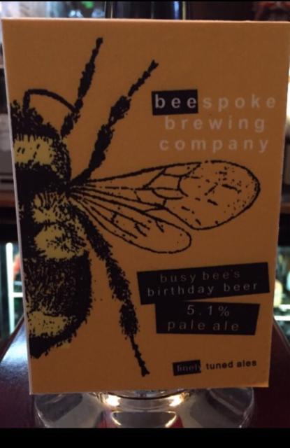 Busy Bee's Birthday Beer 5.1%, Beespoke Brewing Co., England