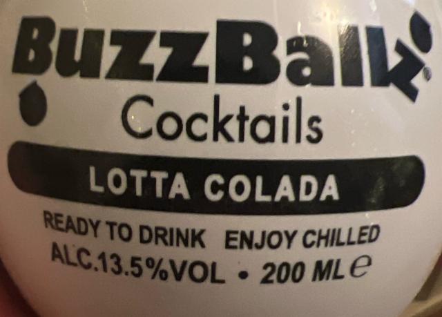 Buzzballz lotta colada 13.5%, BuzzBallz, United States