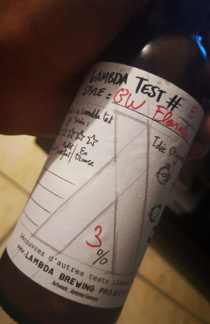 #5 BW Floral 3.0%, Lambda Brewing Project [Closed], France