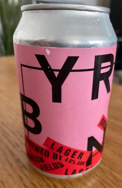 Byron larger 4.0%, London Fields Brewery, England