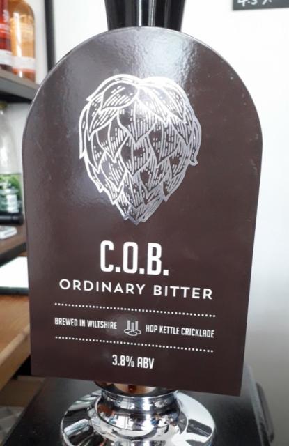 Cricklade Ordinary Bitter (COB) 3.8%, Hop Kettle Brewery, England