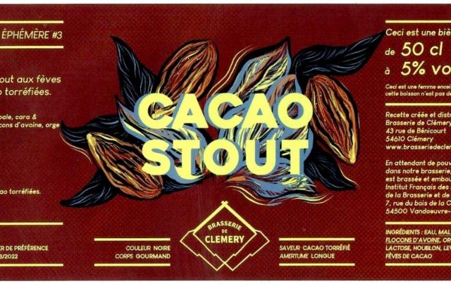 Cacao Stout, Brasserie De Clemery