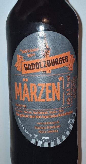 Cadolzburger Märzen 5.5%, Brauhaus Brandmeier, Germany