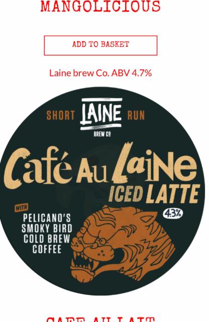 Cafe Au Laine Iced Latte 4.3%, Laine Brew Co, England
