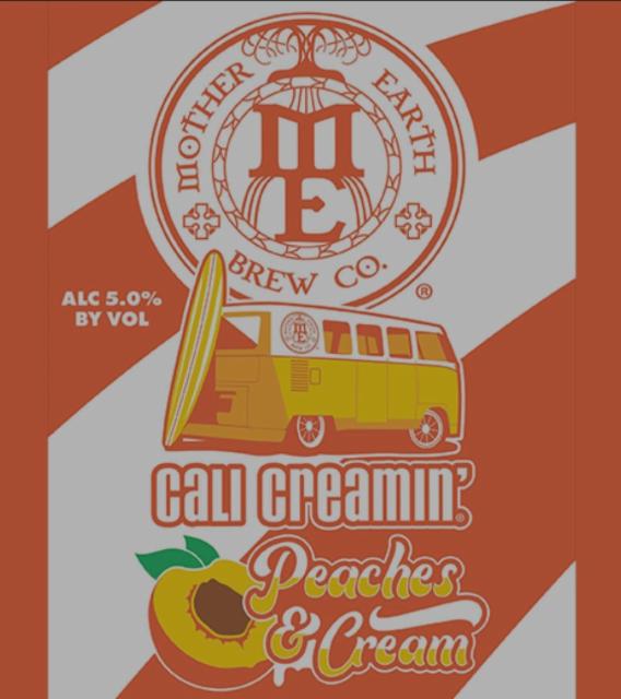 cali creamin peach & cream 5.0%, Mother Earth Brew Company, United States