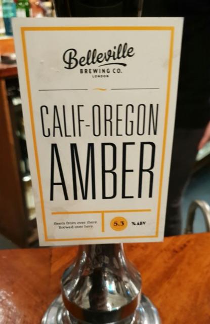 Calif-Oregon Amber 5.3%, Belleville Brewing Company, England