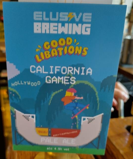 California Games, Good Lipations 4.5%, Elusive Brewing, England
