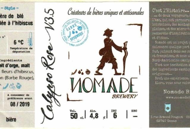 Calypso Rose 4.2%, Nomade Brewery, France