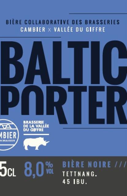 Baltic Porter 8.0%, Brasserie Cambier, France