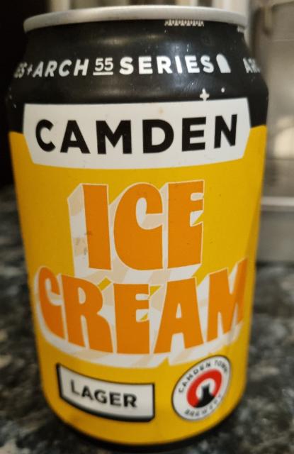 Arch 55 - Ice Cream Lager 4.4%, Camden Town Brewery (AB InBev), England