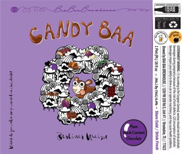 Candy Baa - Plum, Black Currant, & Chocolate 5.6%, Baa Baa Brewhouse, United States