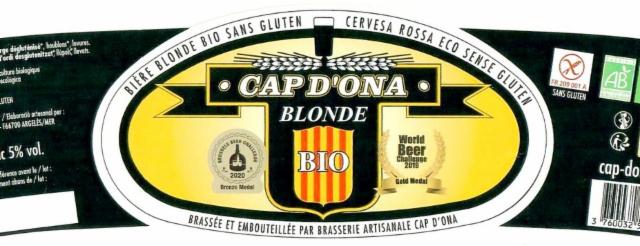 Cap D'Ona Blonde Bio, Brasserie Cap D'Ona