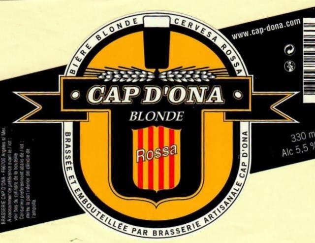 Cap D'Ona Blonde Rossa 5.5%, Brasserie Cap D'Ona, France