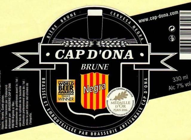 Cap D'Ona Brune Negra 7.0%, Brasserie Cap D'Ona, France