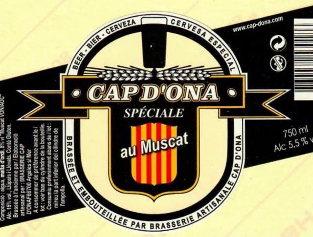 Cap D'Ona Spéciale Au Muscat 5.5%, Brasserie Cap D'Ona, France