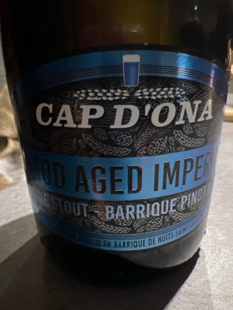 Wood Aged Imperial Brune Stout Barrique Pinot Noir 10.0%, Brasserie Cap D'Ona, France