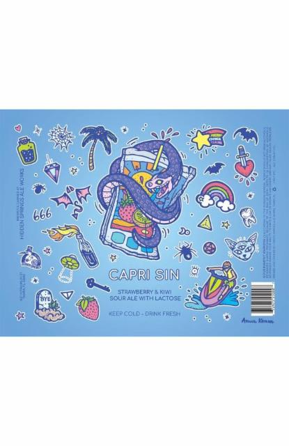 Capri Sin 5.5%, Hidden Springs Ale Works, United States