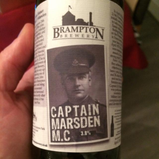 Captain Marsden M.C. 3.8%, Brampton Brewery, England
