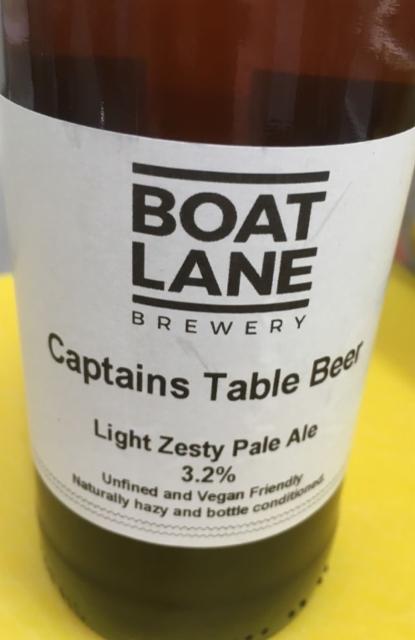 Captains Table Beer 3.2%, Boat Lane Brewery Ltd, England