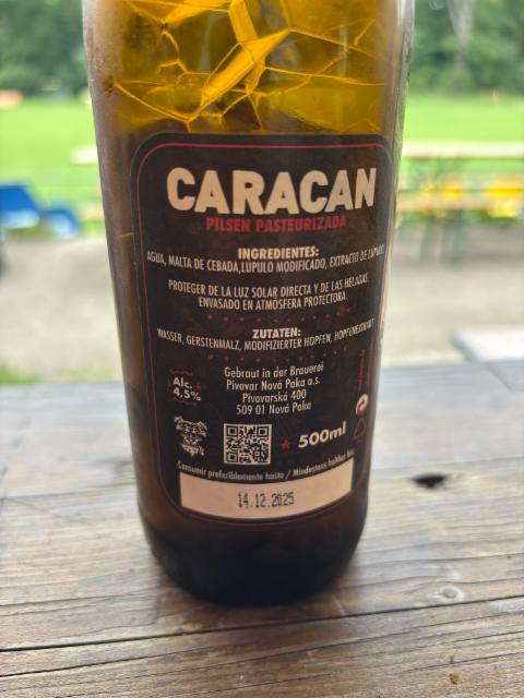 Caracan 4.5%, Pivovar Nová Paka, Czech Republic
