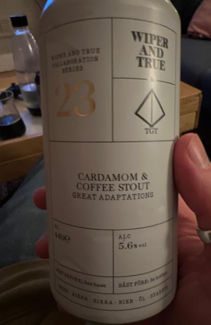 Cardamom & Coffee Stout Great Adaptations 5.6%, Wiper and True, England