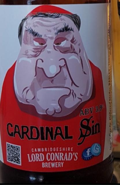 Cardinal Sin 3.9%, Lord Conrad's Brewery, England