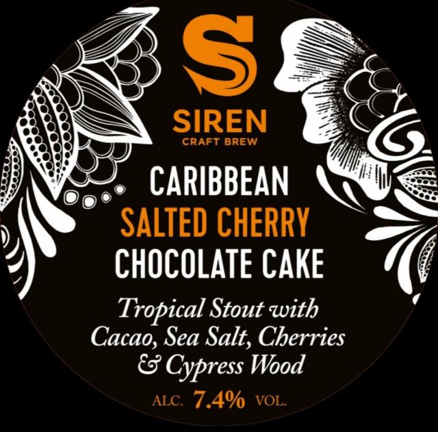 Caribbean Salted Cherry Chocolate Cake 7.4%, Siren Craft Brew, England