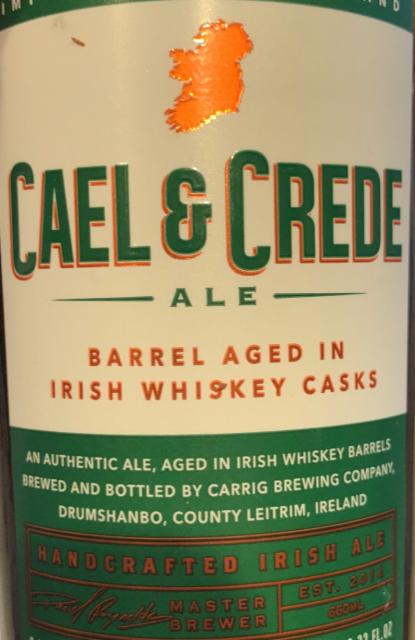 Cael & Crede Ale 6.5%, Carrig Brewing Co., Ireland