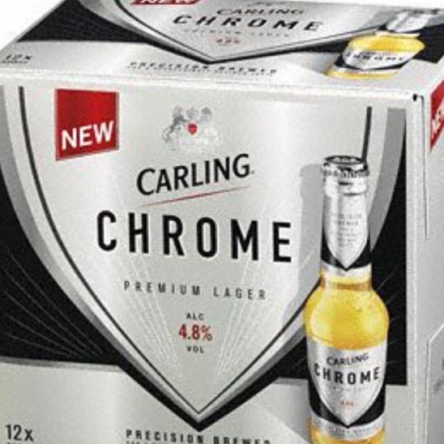 Carling Chrome 4.8%, Molson Coors UK (MolsonCoors), England