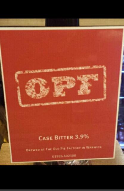 Case Bitter 3.9%, Old Pie Factory, England