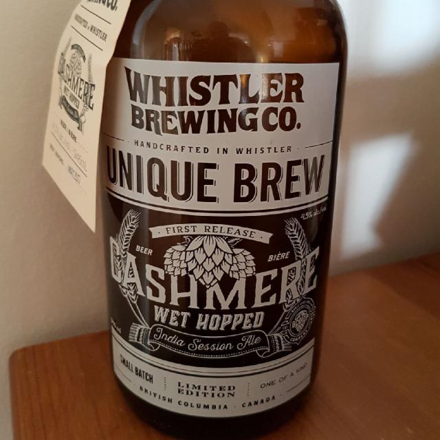 Cashmere Wet Hopped 4.5%, Whistler Brewing Company, Canada