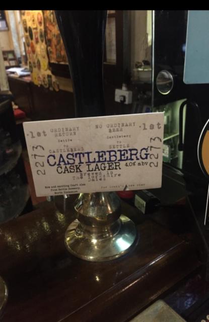 Castleberg Cask Lager 4.0%, Settle Brewery, England