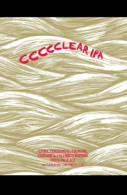 CCCCClear IPA 7.2%, Hop Butcher For The World, United States