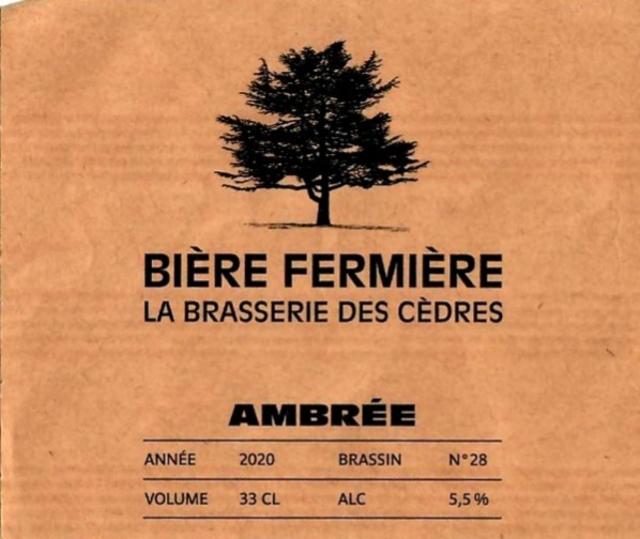 Cèdres Ambrée 5.5%, La Brasserie Des Cèdres, France
