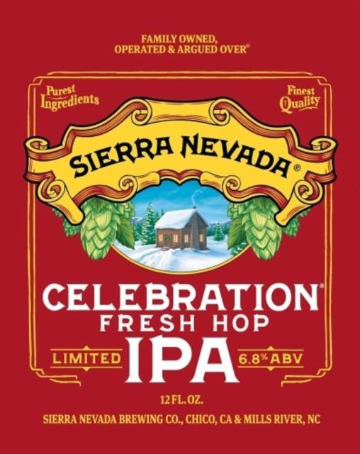 Celebration Fresh Hop IPA 2024 6.8%, Sierra Nevada Brewing Company, United States
