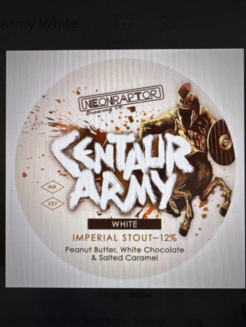 Centaur Army - White 2024 12.0%, Neon Raptor Brewing Co., England