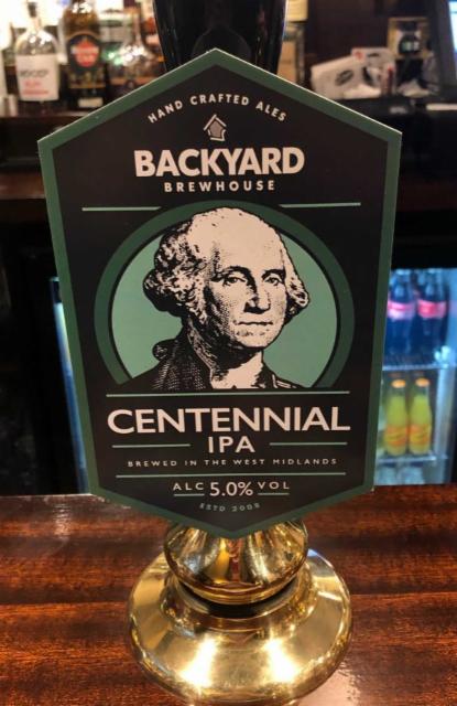 Centennial 5.0%, Backyard Brewhouse, England