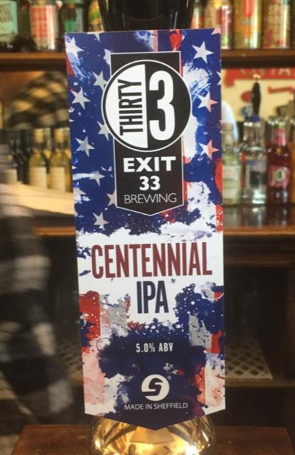 Centennial IPA 5.0%, Exit 33 Brewing, England
