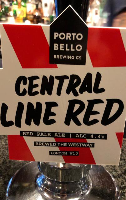 Central Line Red 4.4%, Portobello Brewing, England
